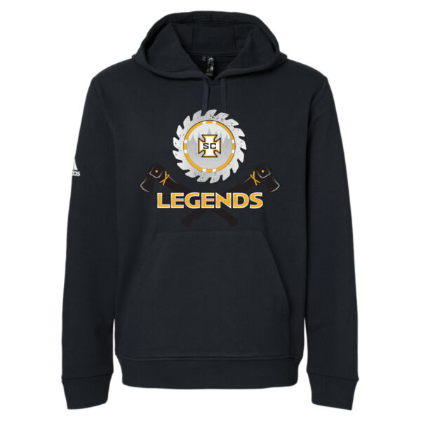 Adidas Fleece Hooded Sweatshirt - Printed Logo Thumbnail